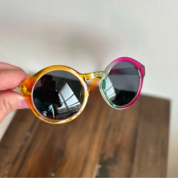 Rainbow Sunglasses Pink Red Yellow Green Sunnies - Picture 4 of 9